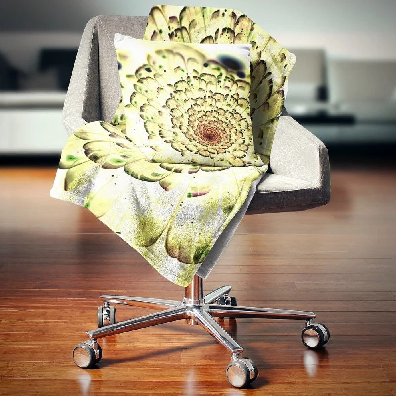 Cotton blankets for breathability and a lightweight feelCotton blankets for breathability and a lightweight feelDesignart 'Green Light Fractal Flower Pattern' Abstract Throw Blanket Cotton blankets for breathability and a lightweight feelCotton blankets for breathability and a lightweight feelDesignart 'Green Light Fractal Flower Pattern' Abstract Throw Blanket