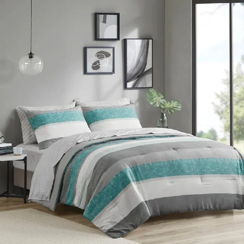 Silk blankets with a smooth and elegant touchSilk blankets with a smooth and elegant touchKing Comforter Set with Bed Sheets Aqua/Grey