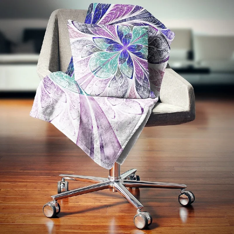 Chenille blankets with a thick and fuzzy textureChenille blankets with a thick and fuzzy textureDesignart 'Blue and Purple Fractal Flower Design' Floral Throw Blanket Chenille blankets with a thick and fuzzy textureChenille blankets with a thick and fuzzy textureDesignart 'Blue and Purple Fractal Flower Design' Floral Throw Blanket