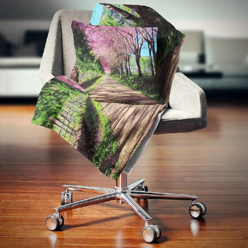 Cotton blankets for breathability and a lightweight feelCotton blankets for breathability and a lightweight feelDesignart 'Cherry Blossom Pathway in Chiang Mai' Landscape Fleece Throw Blanket Cotton blankets for breathability and a lightweight feelCotton blankets for breathability and a lightweight feelDesignart 'Cherry Blossom Pathway in Chiang Mai' Landscape Fleece Throw Blanket