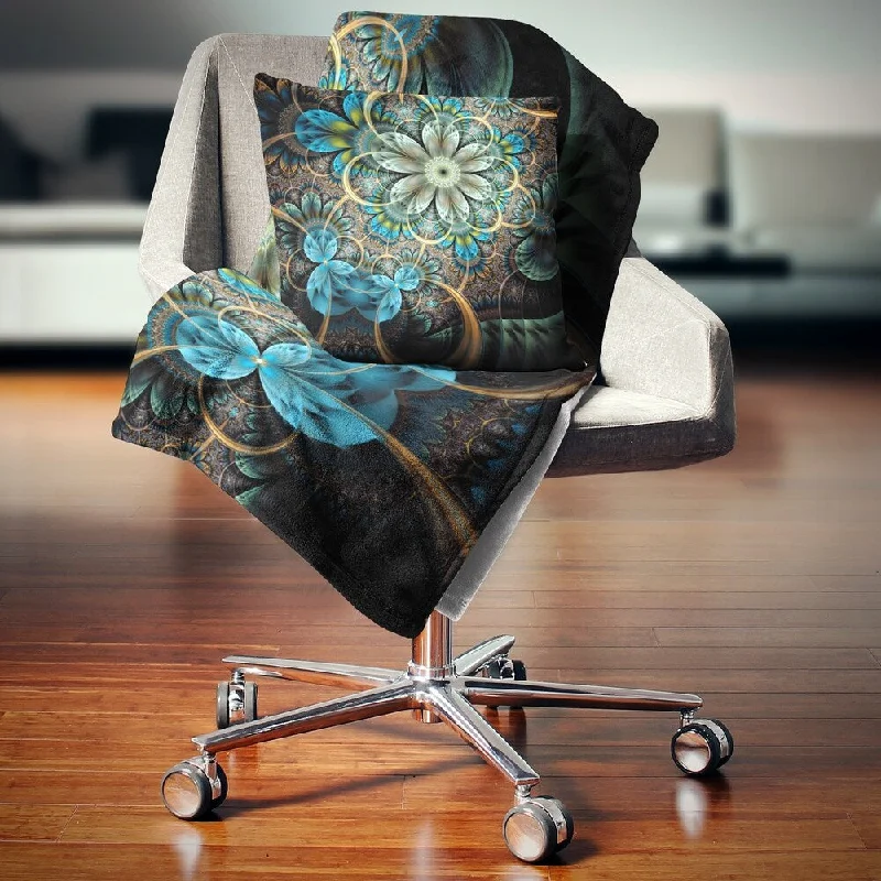 Queen - size blankets for standard - sized bedsQueen - size blankets for standard - sized bedsDesignart 'Lighted Blue Fractal Blue Flowers' Floral Throw Blanket Queen - size blankets for standard - sized bedsQueen - size blankets for standard - sized bedsDesignart 'Lighted Blue Fractal Blue Flowers' Floral Throw Blanket