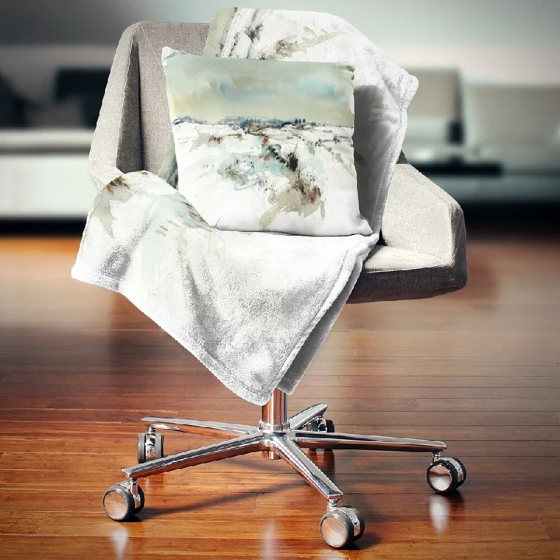 Recycled polyester blankets for an eco - conscious optionRecycled polyester blankets for an eco - conscious optionDesignart 'Snowy Landscape Watercolor' Landscape Painting Throw Blanket Recycled polyester blankets for an eco - conscious optionRecycled polyester blankets for an eco - conscious optionDesignart 'Snowy Landscape Watercolor' Landscape Painting Throw Blanket