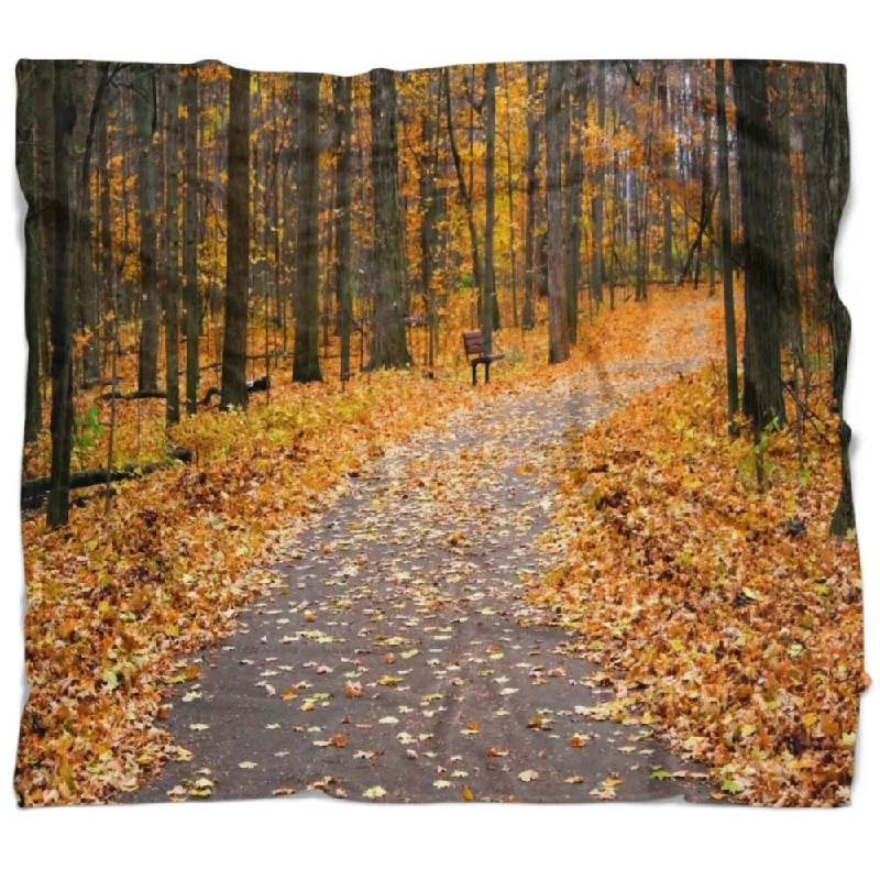 Fleece blankets for a cozy and plush textureFleece blankets for a cozy and plush textureDesignart 'Autumn Walk Way with Fallen Leaves' Modern Forest Throw Blanket Fleece blankets for a cozy and plush textureFleece blankets for a cozy and plush textureDesignart 'Autumn Walk Way with Fallen Leaves' Modern Forest Throw Blanket