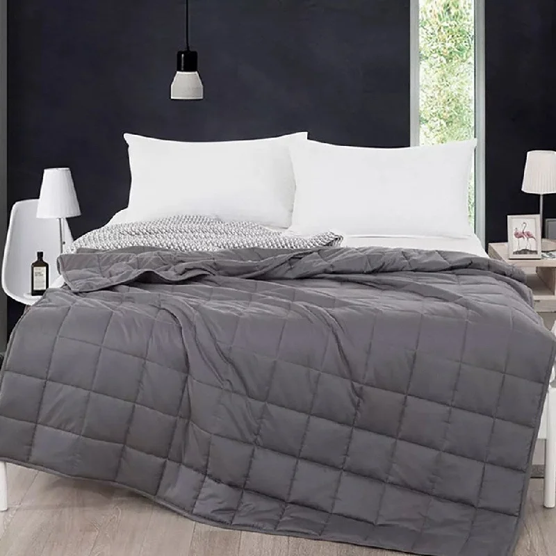 Recycled polyester blankets for an eco - conscious optionRecycled polyester blankets for an eco - conscious option7lbs Weighted Blankets Twin/Full Size 100% Cotton Dark Grey Recycled polyester blankets for an eco - conscious optionRecycled polyester blankets for an eco - conscious option7lbs Weighted Blankets Twin/Full Size 100% Cotton Dark Grey