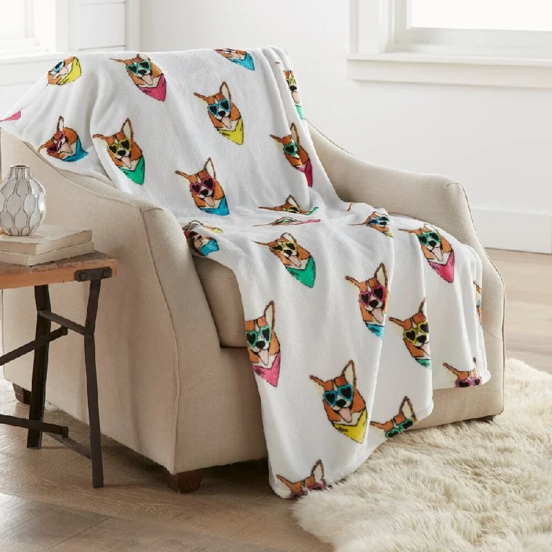 Queen - size blankets for standard - sized bedsQueen - size blankets for standard - sized bedsCorgilove White 50x70 Inch Velvet Plush Printed Throw Queen - size blankets for standard - sized bedsQueen - size blankets for standard - sized bedsCorgilove White 50x70 Inch Velvet Plush Printed Throw
