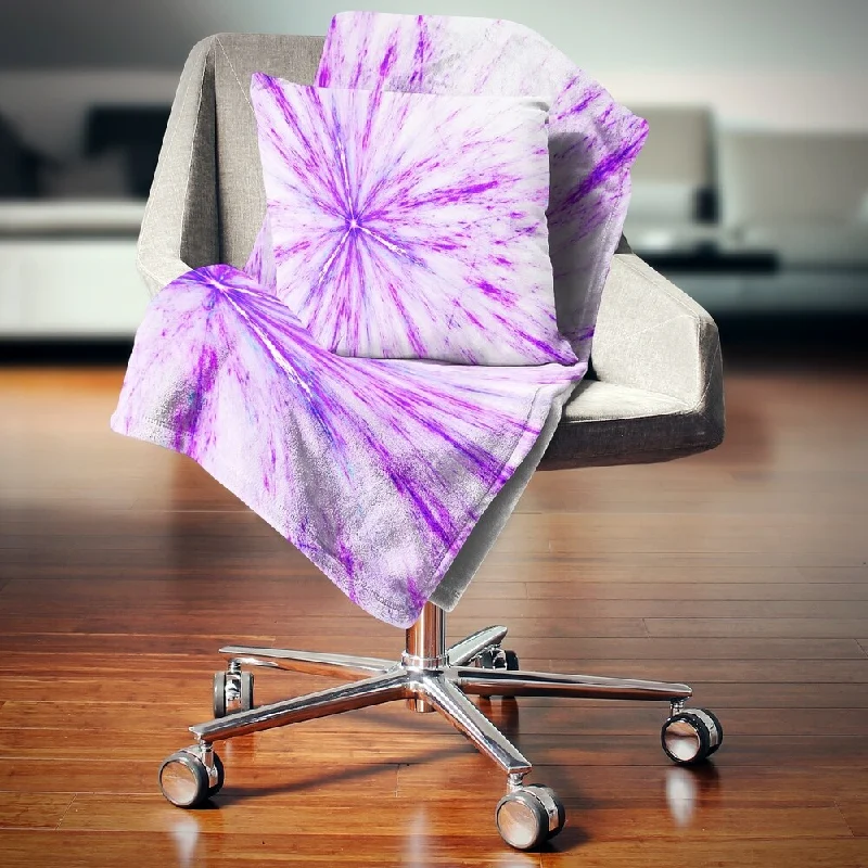 Rayon from bamboo blankets for a silky and breathable feelRayon from bamboo blankets for a silky and breathable feelDesignart 'Purple Flash of Supernova' Abstract Throw Blanket