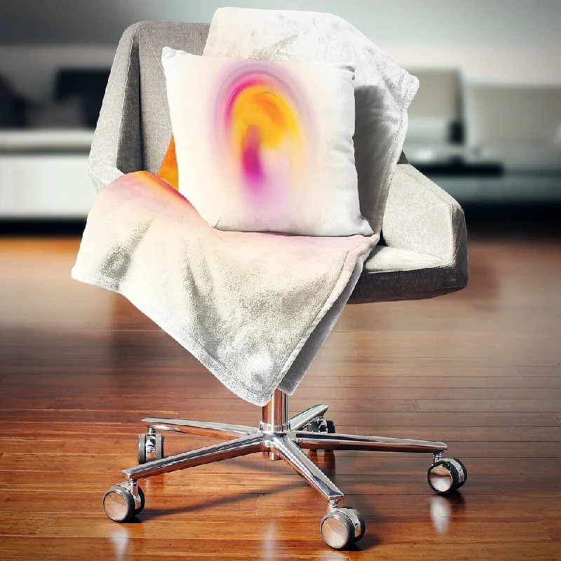 Microfiber blankets that are durable and easy to care forMicrofiber blankets that are durable and easy to care forDesignart 'Pink Yellow Luminous Misty Sphere' Abstract Throw Blanket