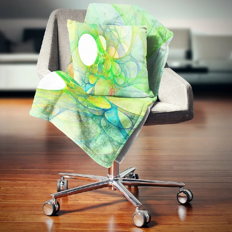 Recycled polyester blankets for an eco - conscious optionRecycled polyester blankets for an eco - conscious optionDesignart 'Fractal Angel Wings in Green' Abstract Throw Blanket Recycled polyester blankets for an eco - conscious optionRecycled polyester blankets for an eco - conscious optionDesignart 'Fractal Angel Wings in Green' Abstract Throw Blanket
