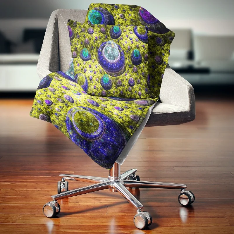Rayon from bamboo blankets for a silky and breathable feelRayon from bamboo blankets for a silky and breathable feelDesignart 'Yellow Fractal Exotic Planet' Abstract Throw Blanket Rayon from bamboo blankets for a silky and breathable feelRayon from bamboo blankets for a silky and breathable feelDesignart 'Yellow Fractal Exotic Planet' Abstract Throw Blanket