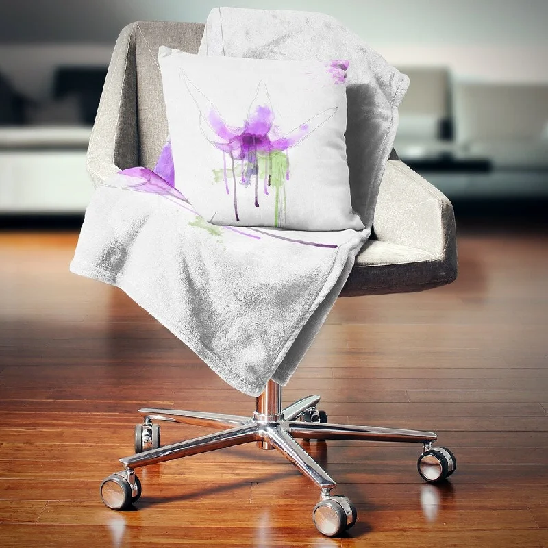 Silk blankets with a smooth and elegant touchSilk blankets with a smooth and elegant touchDesignart 'Purple Flower with Green Splash' Floral Throw Blanket Silk blankets with a smooth and elegant touchSilk blankets with a smooth and elegant touchDesignart 'Purple Flower with Green Splash' Floral Throw Blanket
