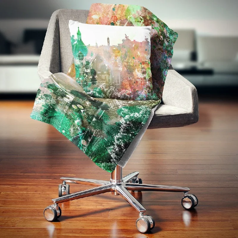 Microfiber blankets that are durable and easy to care forMicrofiber blankets that are durable and easy to care forDesignart 'Colorful City Watercolor' Landscape Fleece Throw Blanket