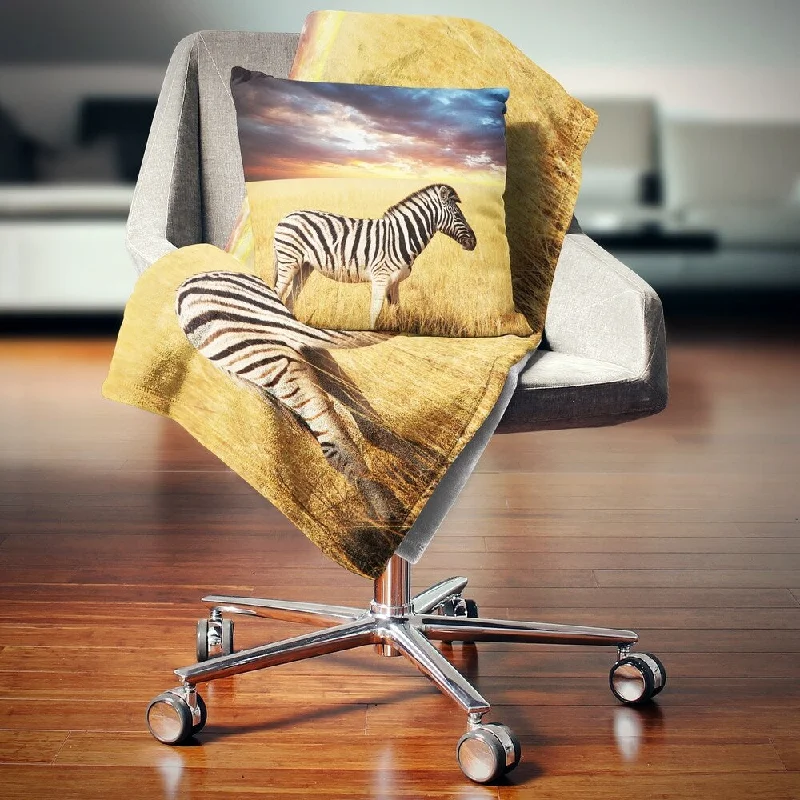 Fleece blankets for a cozy and plush textureFleece blankets for a cozy and plush textureDesignart 'Solitary Zebra in African Grassland' African Throw Blanket Fleece blankets for a cozy and plush textureFleece blankets for a cozy and plush textureDesignart 'Solitary Zebra in African Grassland' African Throw Blanket