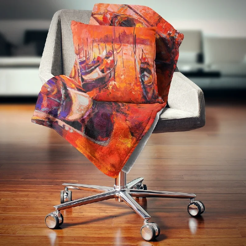 Chenille blankets with a thick and fuzzy textureChenille blankets with a thick and fuzzy textureDesignart 'Red Sunset over Venice' Landscape Painting Throw Blanket Chenille blankets with a thick and fuzzy textureChenille blankets with a thick and fuzzy textureDesignart 'Red Sunset over Venice' Landscape Painting Throw Blanket