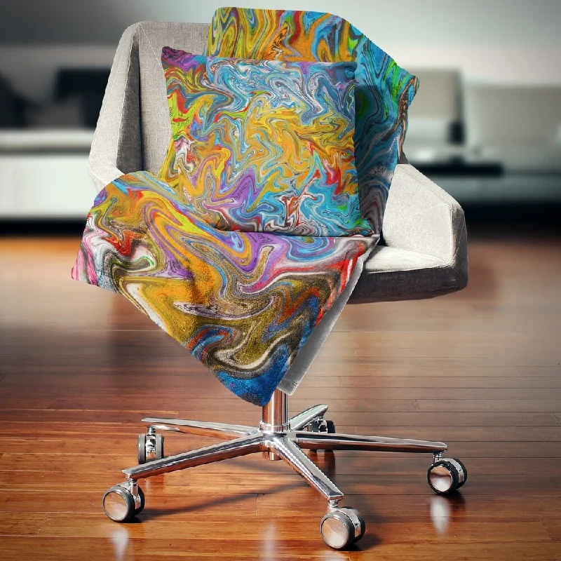 Rayon from bamboo blankets for a silky and breathable feelRayon from bamboo blankets for a silky and breathable feelDesignart 'Fractal Flowing Colors' Contemporary Throw Blanket Rayon from bamboo blankets for a silky and breathable feelRayon from bamboo blankets for a silky and breathable feelDesignart 'Fractal Flowing Colors' Contemporary Throw Blanket