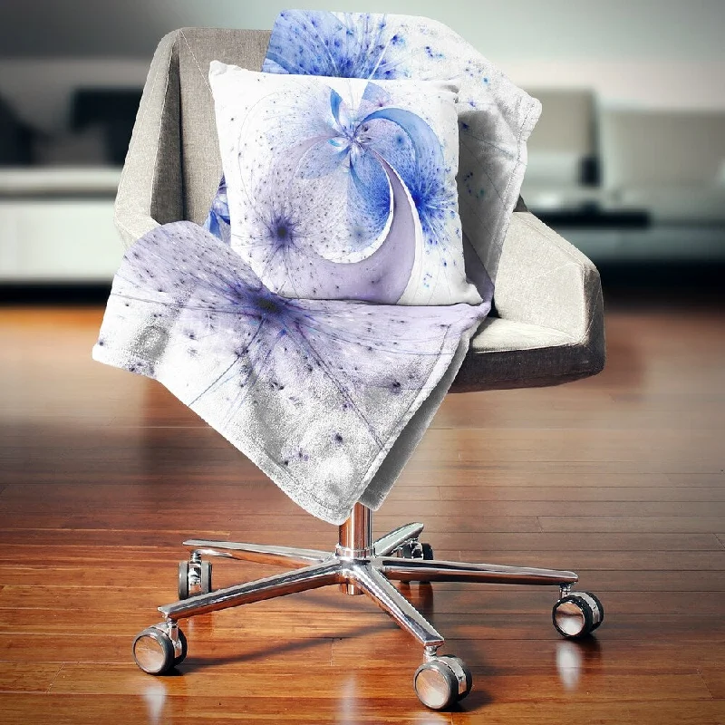 Cotton blankets for breathability and a lightweight feelCotton blankets for breathability and a lightweight feelDesignart 'Bright Blue Symmetrical Fractal Flower' Floral Throw Blanket Cotton blankets for breathability and a lightweight feelCotton blankets for breathability and a lightweight feelDesignart 'Bright Blue Symmetrical Fractal Flower' Floral Throw Blanket