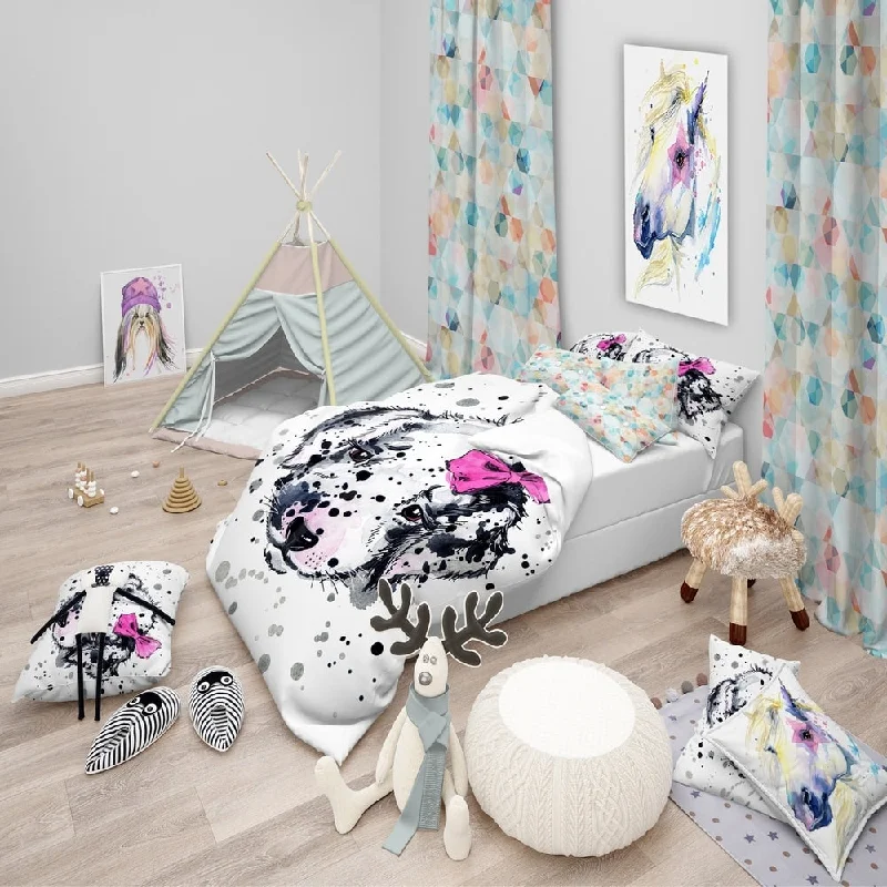 Velvet Pillows for a Touch of EleganceDesignart 'Funny Puppy with Pink Hair Band' Modern & Contemporary Bedding Set - Duvet Cover & Shams Velvet Pillows for a Touch of EleganceDesignart 'Funny Puppy with Pink Hair Band' Modern & Contemporary Bedding Set - Duvet Cover & Shams
