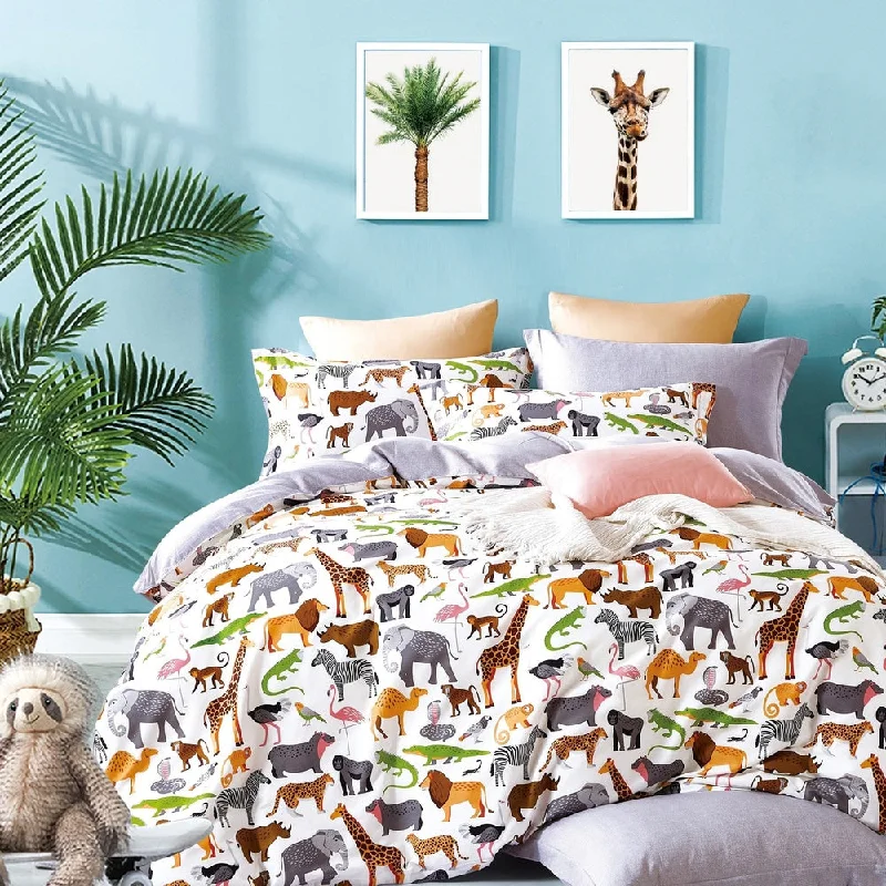Feather Pillows for a Luxurious SleepPorch & Den Brauner Animal Print Cotton Queen/Full Duvet Cover Set