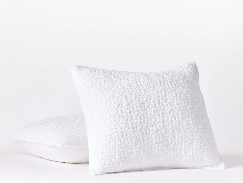 Velvet Pillows for a Touch of ElegancePebbled Handstitched Organic Sham - Renewed
