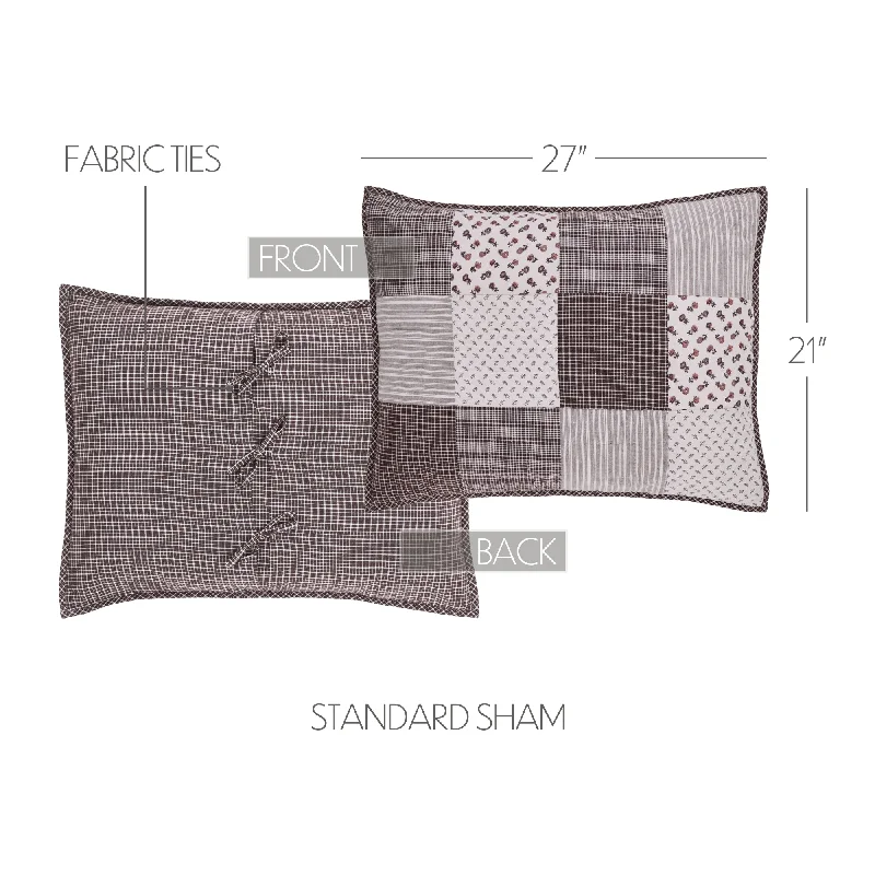 Bed skirts with a lace trim for a romantic touchFlorette Standard Sham 21x27