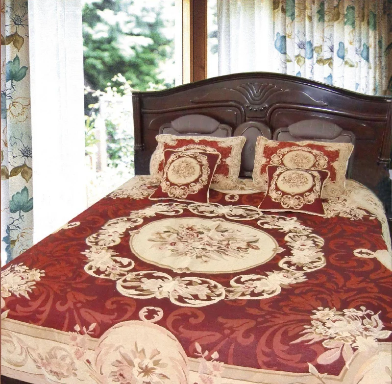 asian - inspired bedspreads with traditional motifs such as cherry blossoms or dragons for a zen atmosphereDaDa Bedding Red Victorian Floral Medallion Chenille Tapestry Bedspread Set - Twin - 3-PCS (12) asian - inspired bedspreads with traditional motifs such as cherry blossoms or dragons for a zen atmosphereDaDa Bedding Red Victorian Floral Medallion Chenille Tapestry Bedspread Set - Twin - 3-PCS (12)