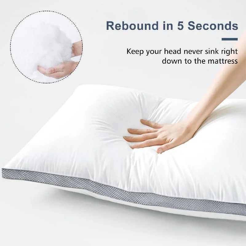 Adjustable Pillows for Customized ComfortCotton Gusseted Pillows, Down Bed Pillows for Side&Back Sleepers, Set of 2 Adjustable Pillows for Customized ComfortCotton Gusseted Pillows, Down Bed Pillows for Side&Back Sleepers, Set of 2
