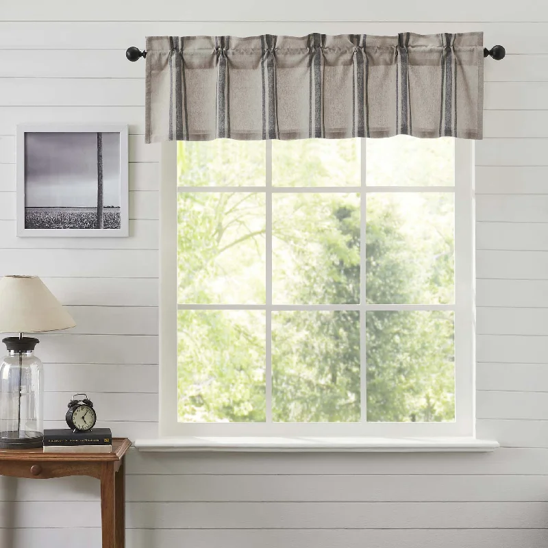 Bed skirts with a jacquard weave for a textured lookGrain Sack Charcoal Valance 16x60 Bed skirts with a jacquard weave for a textured lookGrain Sack Charcoal Valance 16x60