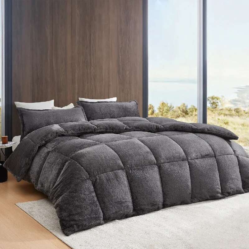 Microfiber - filled comforters that are lightweight and easy to care forMe Comforter ATE Your Comforter® - Coma Inducer® Oversized Comforter Set - Charcoal Steel