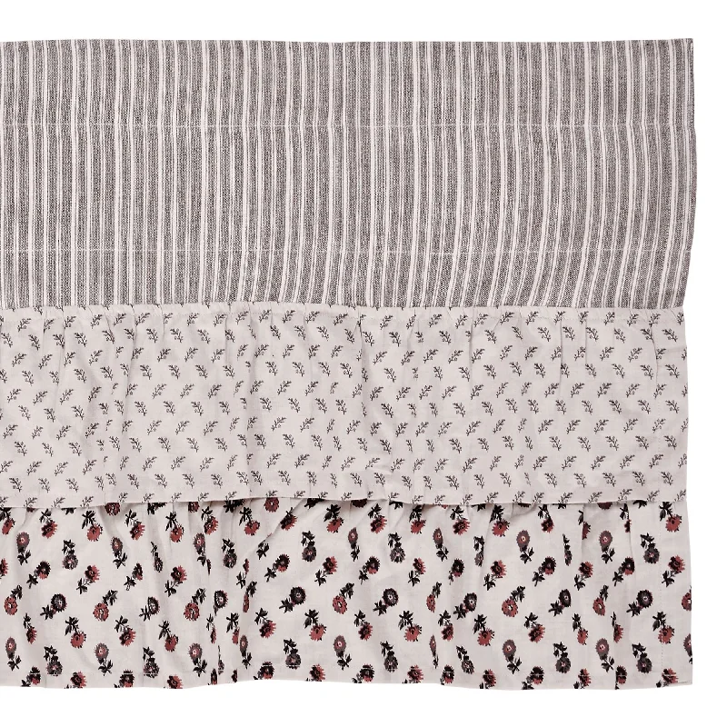 Bed skirts with a geometric print for a modern aestheticFlorette Ruffled Valance 16x60 Bed skirts with a geometric print for a modern aestheticFlorette Ruffled Valance 16x60
