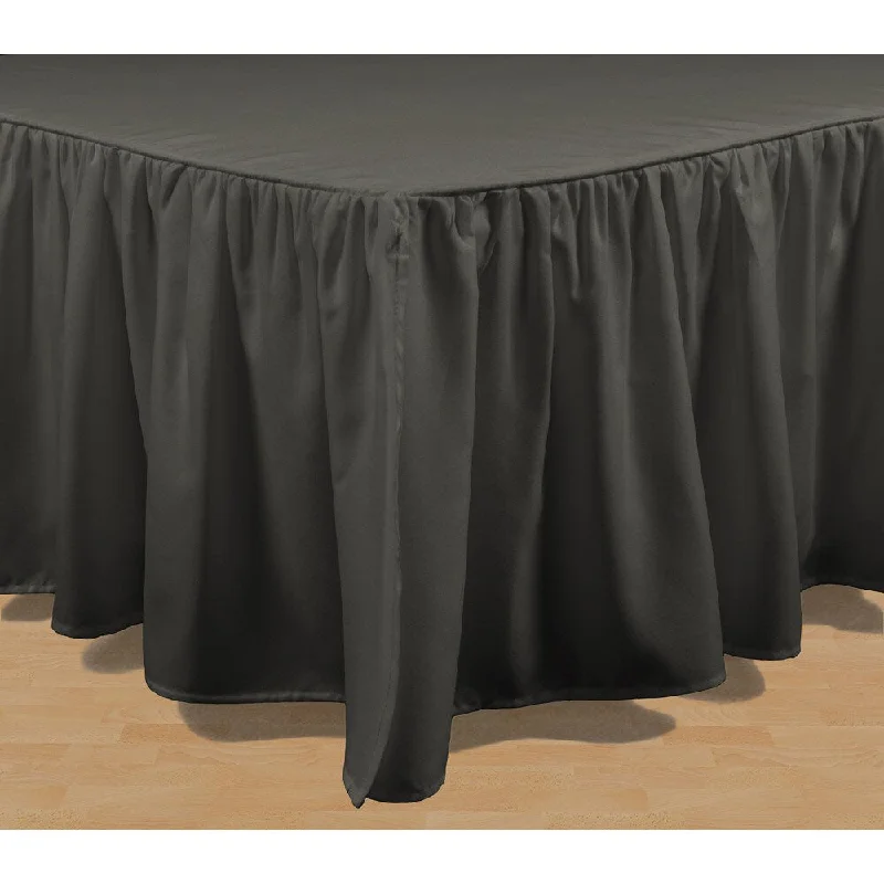 Bed skirts with a scalloped hem for a charming detailBrielle Honeycomb Solid Bed Skirt Bed skirts with a scalloped hem for a charming detailBrielle Honeycomb Solid Bed Skirt