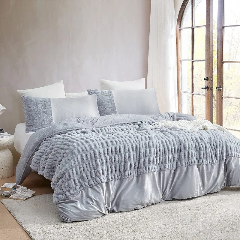 Goose down comforters known for their superior quality and insulationSorry Not Sorry Again - Coma Inducer® Oversized Comforter Set - Cloud Gray