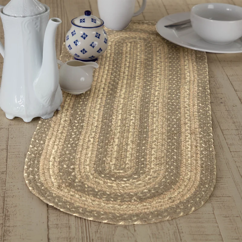 Bed skirts with a damask pattern for an elegant lookCobblestone Jute Oval Runner 13x36 Bed skirts with a damask pattern for an elegant lookCobblestone Jute Oval Runner 13x36