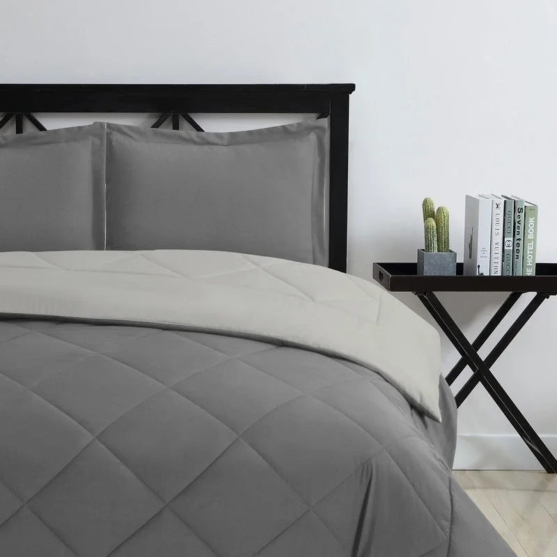 Latex - filled comforters with a bouncy texture and good supportSwift Home Reversible Down Alternative Microfiber Bedding Comforter Set Latex - filled comforters with a bouncy texture and good supportSwift Home Reversible Down Alternative Microfiber Bedding Comforter Set