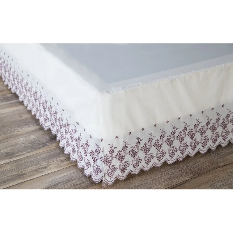 Bed skirts with a geometric print for a modern aestheticPorch & Den Cobble Twin-size Floral Border Bed Skirt Bed skirts with a geometric print for a modern aestheticPorch & Den Cobble Twin-size Floral Border Bed Skirt