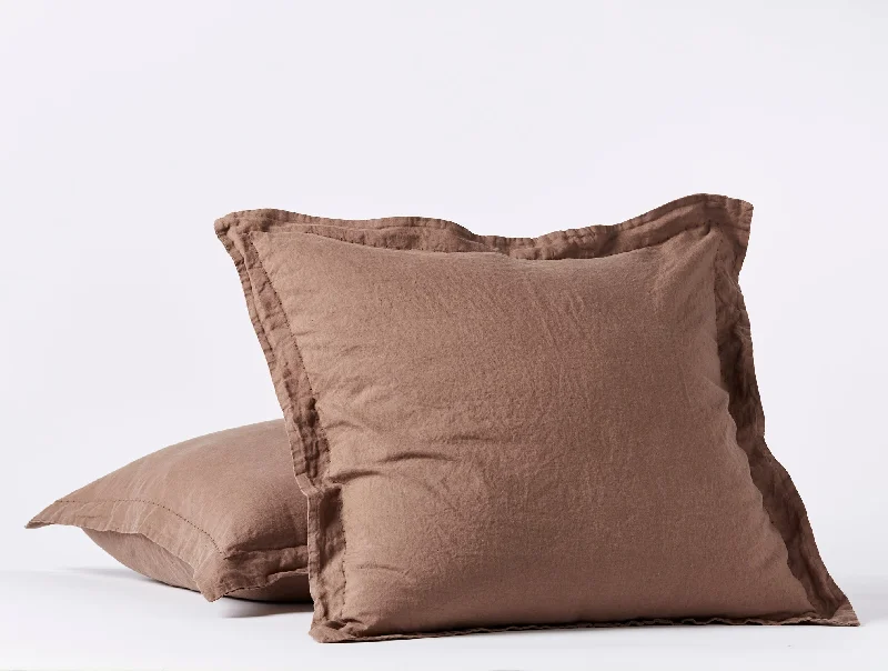 Round Pillows for Boho-Style InteriorsOrganic Relaxed Linen Sham - Renewed
