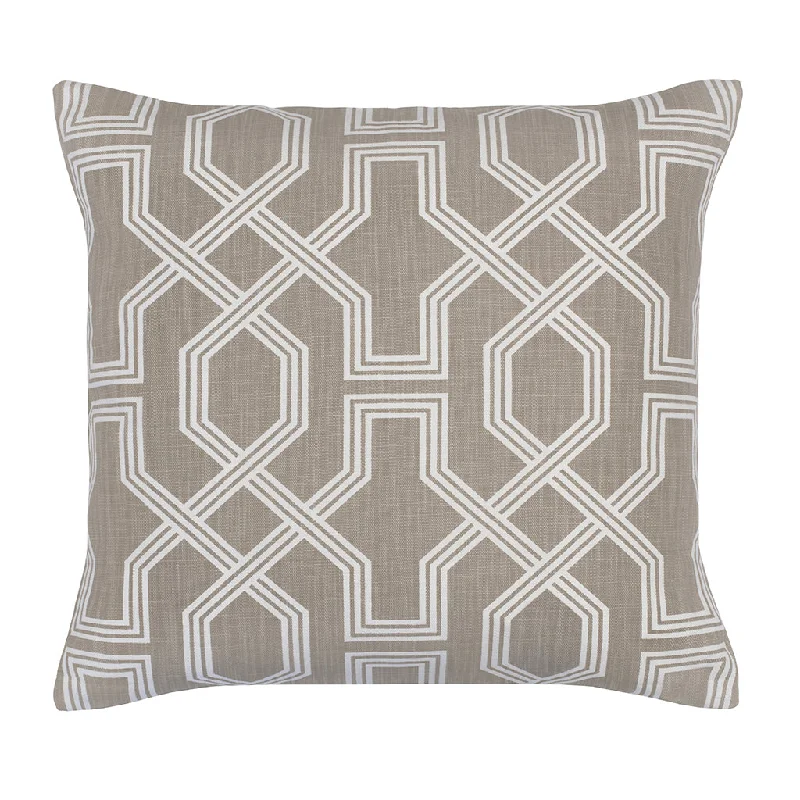 Firm Pillows for Side SleepersThe Grey Fretwork Square Throw Pillow