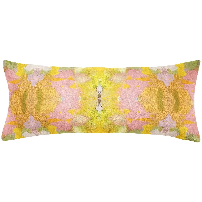 Velvet Pillows for a Touch of EleganceJardin Yellow 14x36 Pillow