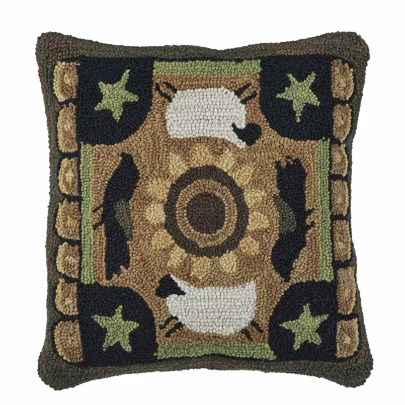 Velvet Pillows for a Touch of EleganceFavorite Things Hooked Pillow Set Down Feather Fill 18"x18" - Park Designs Velvet Pillows for a Touch of EleganceFavorite Things Hooked Pillow Set Down Feather Fill 18"x18" - Park Designs