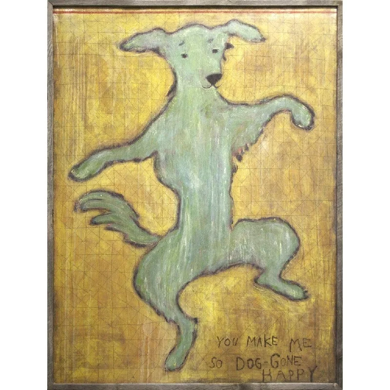Queen - size mattresses for couples and standard bedroomsART PRINT - Dancing Dog