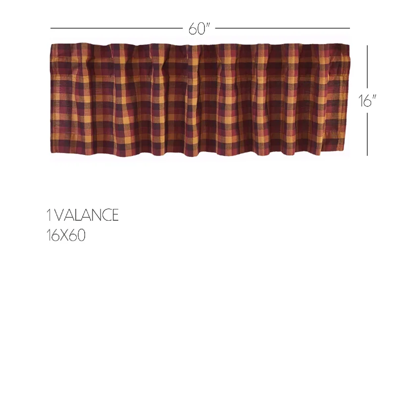 Bed skirts with a unicorn - themed print for kids' bedsHeritage Farms Primitive Check Valance 16x60