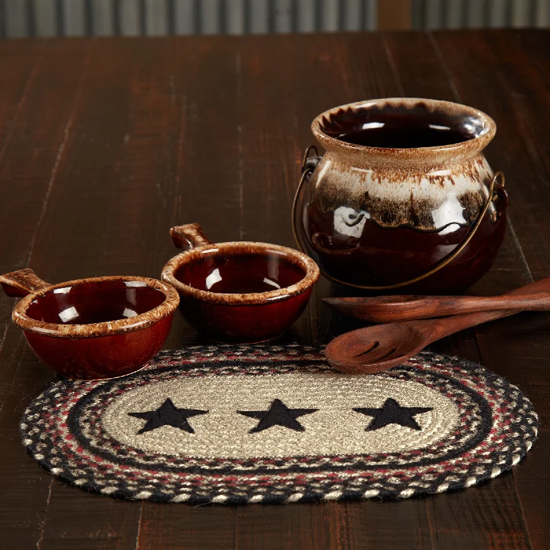 Bed skirts with a football - team - colored patternColonial Star Jute Oval Placemat 10x15 Bed skirts with a football - team - colored patternColonial Star Jute Oval Placemat 10x15