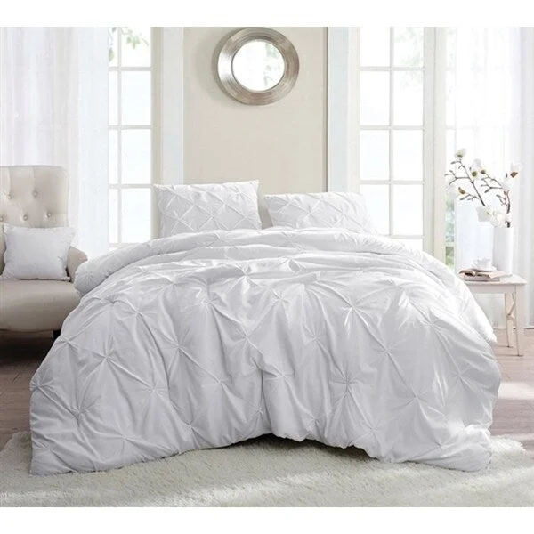 Queen - size comforters for standard queen - sized mattressesBYB White Pin Tuck Comforter Set Queen - size comforters for standard queen - sized mattressesBYB White Pin Tuck Comforter Set