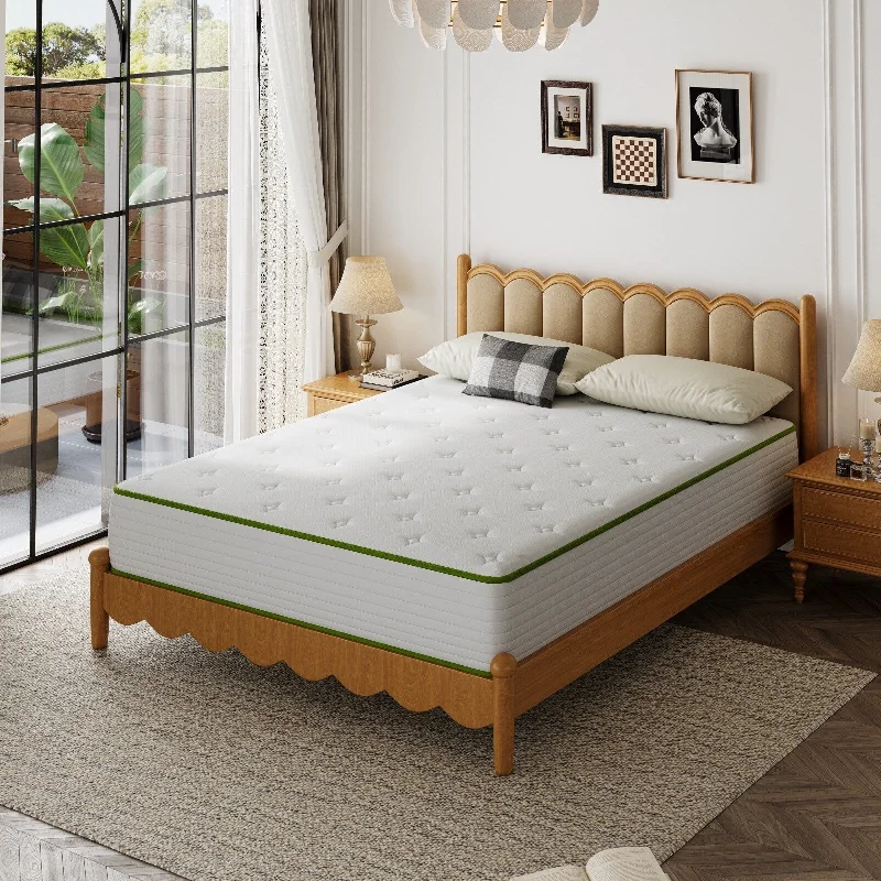 Innerspring mattresses with coil counts for supportIFLUOUS 10 in. Medium Hybrid Gel Memory Foam Mattress In a Box with CertiPUR-US, SGS and OEKO-TEX Innerspring mattresses with coil counts for supportIFLUOUS 10 in. Medium Hybrid Gel Memory Foam Mattress In a Box with CertiPUR-US, SGS and OEKO-TEX