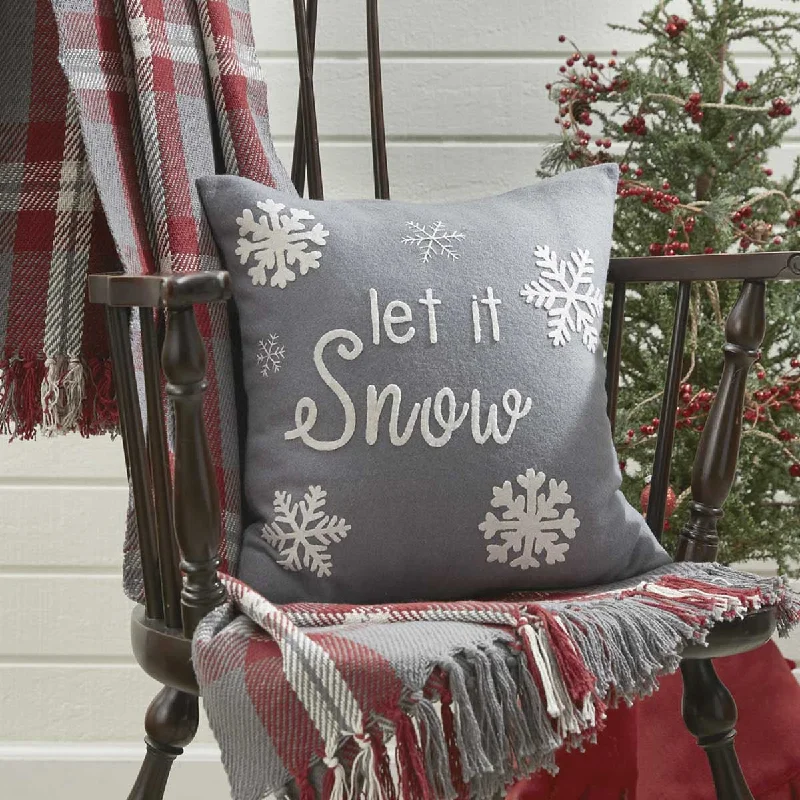 Square Pillows for Modern Home DecorLet It Snow Felt 16" Pillow Set - Down Feather Fill Set of 2 Park Designs Square Pillows for Modern Home DecorLet It Snow Felt 16" Pillow Set - Down Feather Fill Set of 2 Park Designs