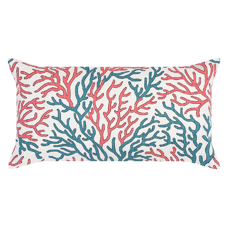 Velvet Pillows for a Touch of EleganceThe Coral and Teal Reef Throw Pillow