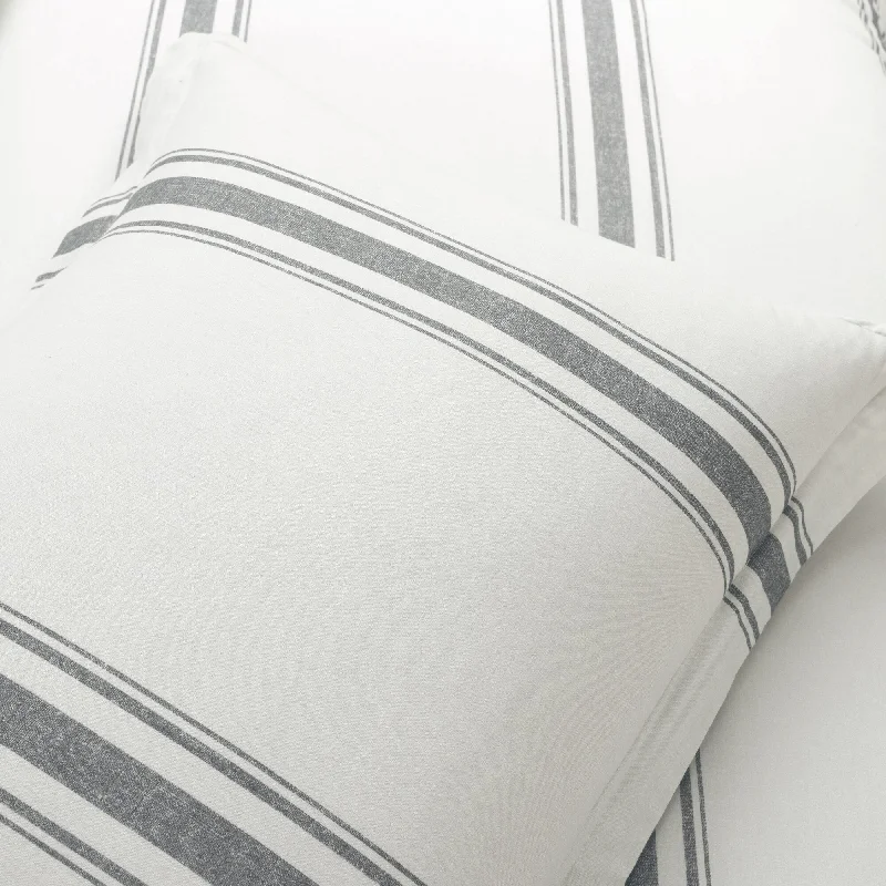 Latex - filled comforters with a bouncy texture and good supportLush Decor Farmhouse Stripe 3-piece Comforter Set