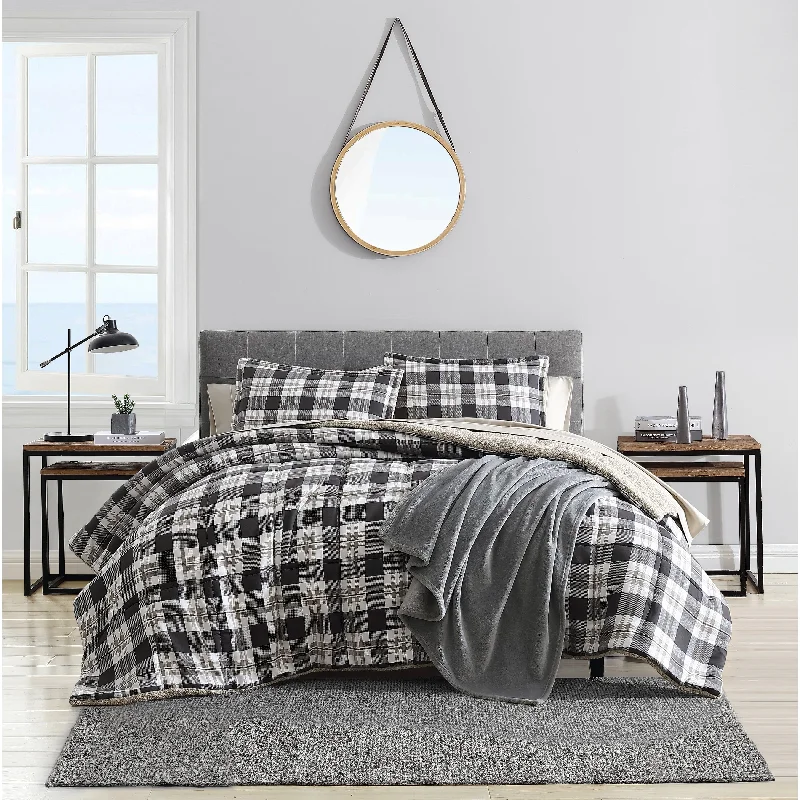 Queen - size comforters for standard queen - sized mattressesNautica Lewes Microsuede/Sherpa Reversible Grey Comforter Set Queen - size comforters for standard queen - sized mattressesNautica Lewes Microsuede/Sherpa Reversible Grey Comforter Set