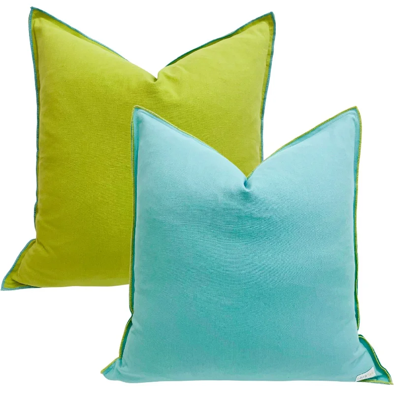 Queen - size duvets suitable for standard queen - sized mattressesBlue/Green Two-Toned 22x22 Decorative Pillow Queen - size duvets suitable for standard queen - sized mattressesBlue/Green Two-Toned 22x22 Decorative Pillow