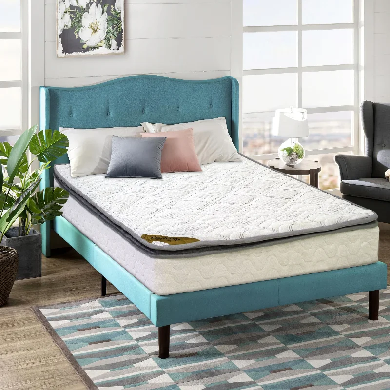 Hybrid mattresses combining foam and innerspring technology9-Inch Medium Firm Foam Encased Pillowtop Pocketed Coil Innerspring Fully Assembled Mattress, Good For The Back. Hybrid mattresses combining foam and innerspring technology9-Inch Medium Firm Foam Encased Pillowtop Pocketed Coil Innerspring Fully Assembled Mattress, Good For The Back.