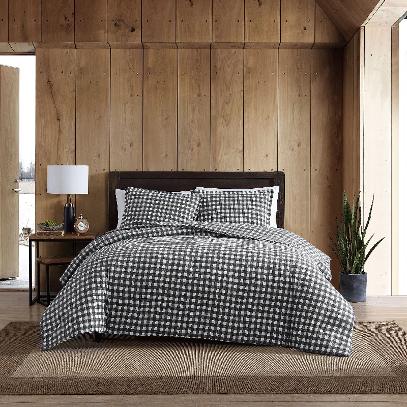 Synthetic - filled comforters like polyester for affordability and hypoallergenic propertiesEddie Bauer Preston Grey Cotton Flannel Reversible Comforter Set Synthetic - filled comforters like polyester for affordability and hypoallergenic propertiesEddie Bauer Preston Grey Cotton Flannel Reversible Comforter Set