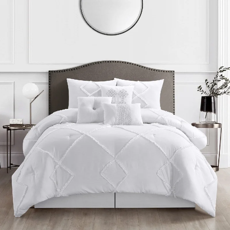 Microfiber - filled comforters that are lightweight and easy to care forNanshing Melissa 3D Clip Jacquard 7 Piece Comforter Set Microfiber - filled comforters that are lightweight and easy to care forNanshing Melissa 3D Clip Jacquard 7 Piece Comforter Set